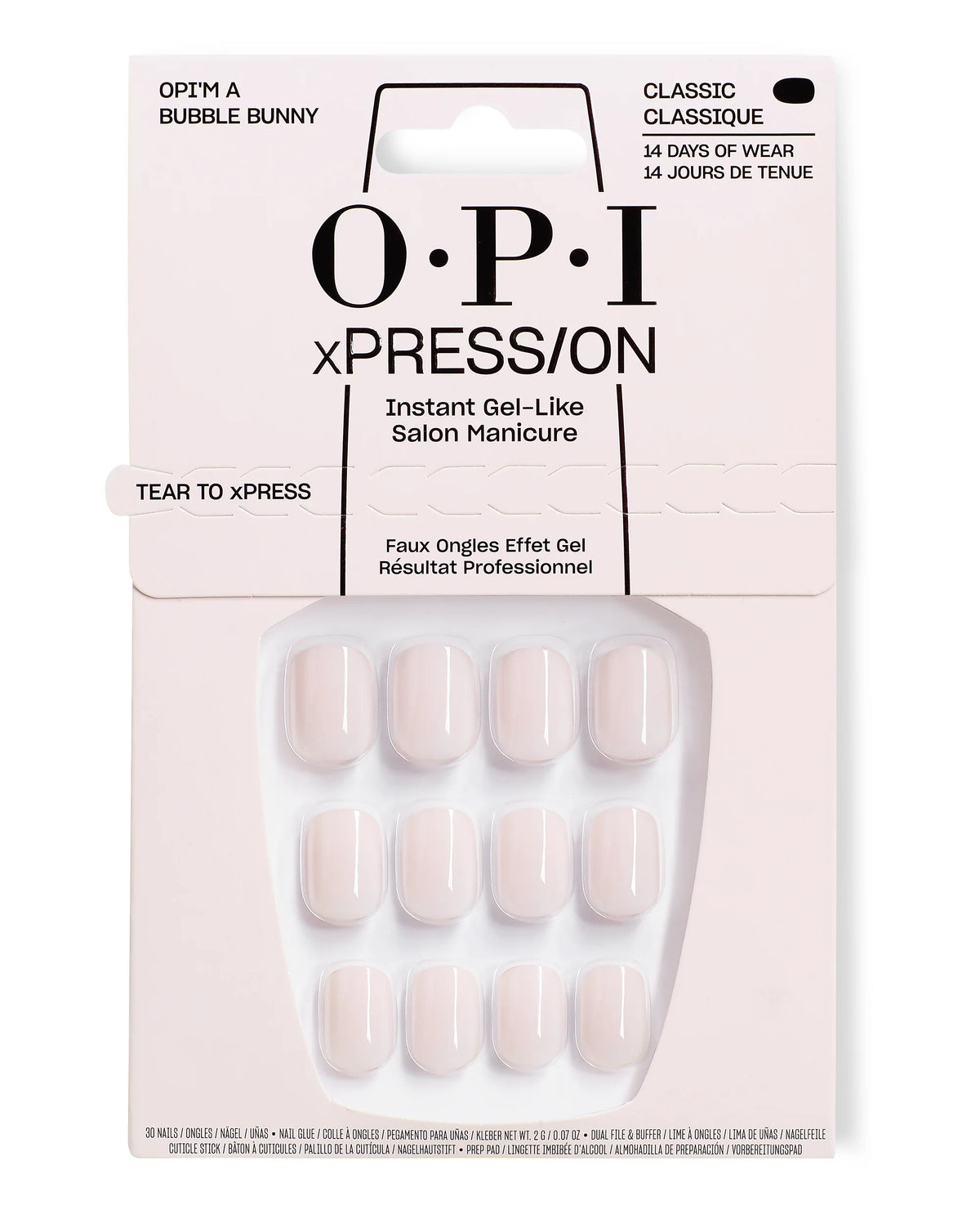 xPRESS/ON Iconic Shades (Short) OPI’m a Bubble Bunny