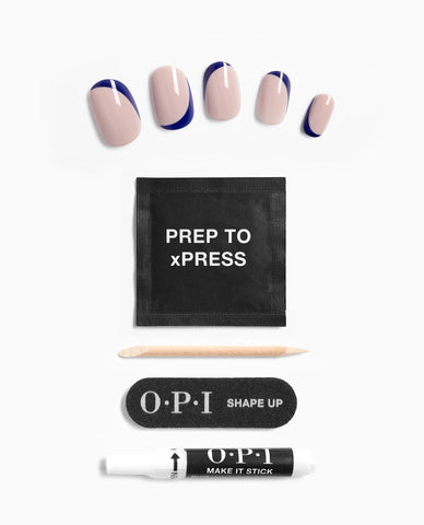 xPRESS/ON Nail Art So Into Blue