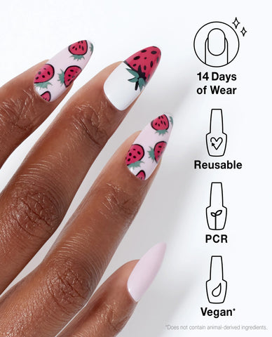 xPRESS/ON Nail Art Tastes Like Strawberries